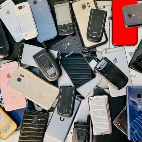Staff phones that were recycled