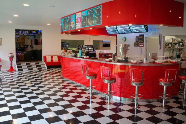 1950s American-style diner at the rebuilt Nelson Action Centre 